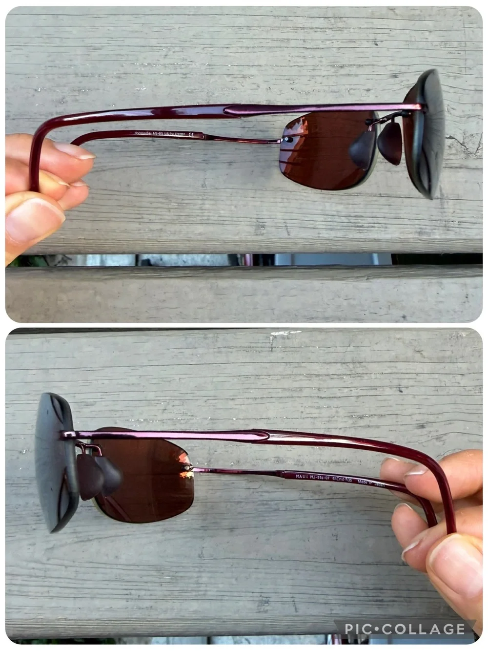 Maui Jim Honolua Bay MJ-516-02 rimless polarized sunglasses